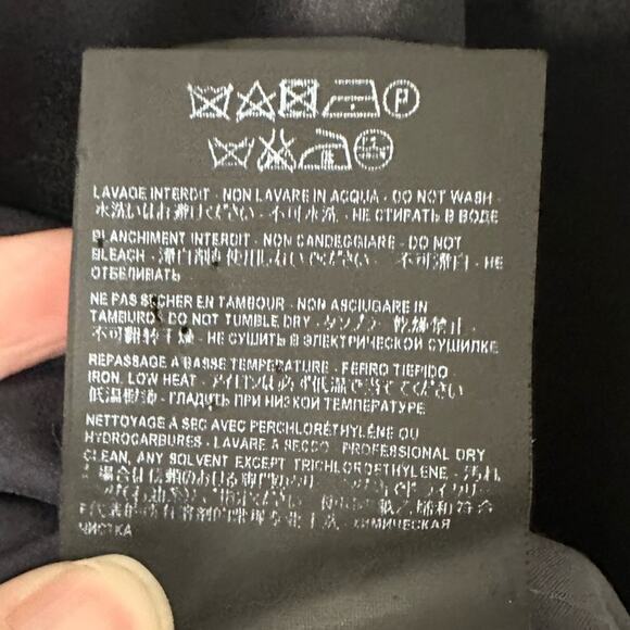 Saint Laurent Silk Satin Blouse Glossy Black size FR 38 Button front - Picture 9 of 13